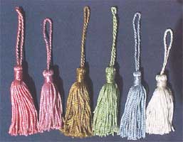 Small bookmark tassels with approx 2" tassel and approx 3-1/2" long loop